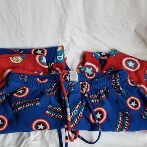 2 pair of Captain America pajama pants large